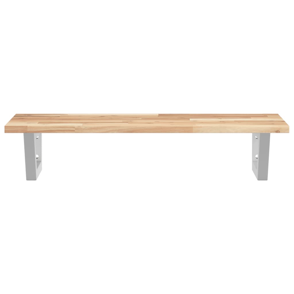 Badkamer wandschap staal en massief acaciahout is nu te koop bij PeponiXL, paradijselijk wonen!