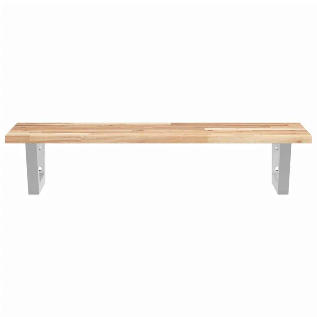 Badkamer wandschap staal en massief acaciahout is nu te koop bij PeponiXL, paradijselijk wonen!