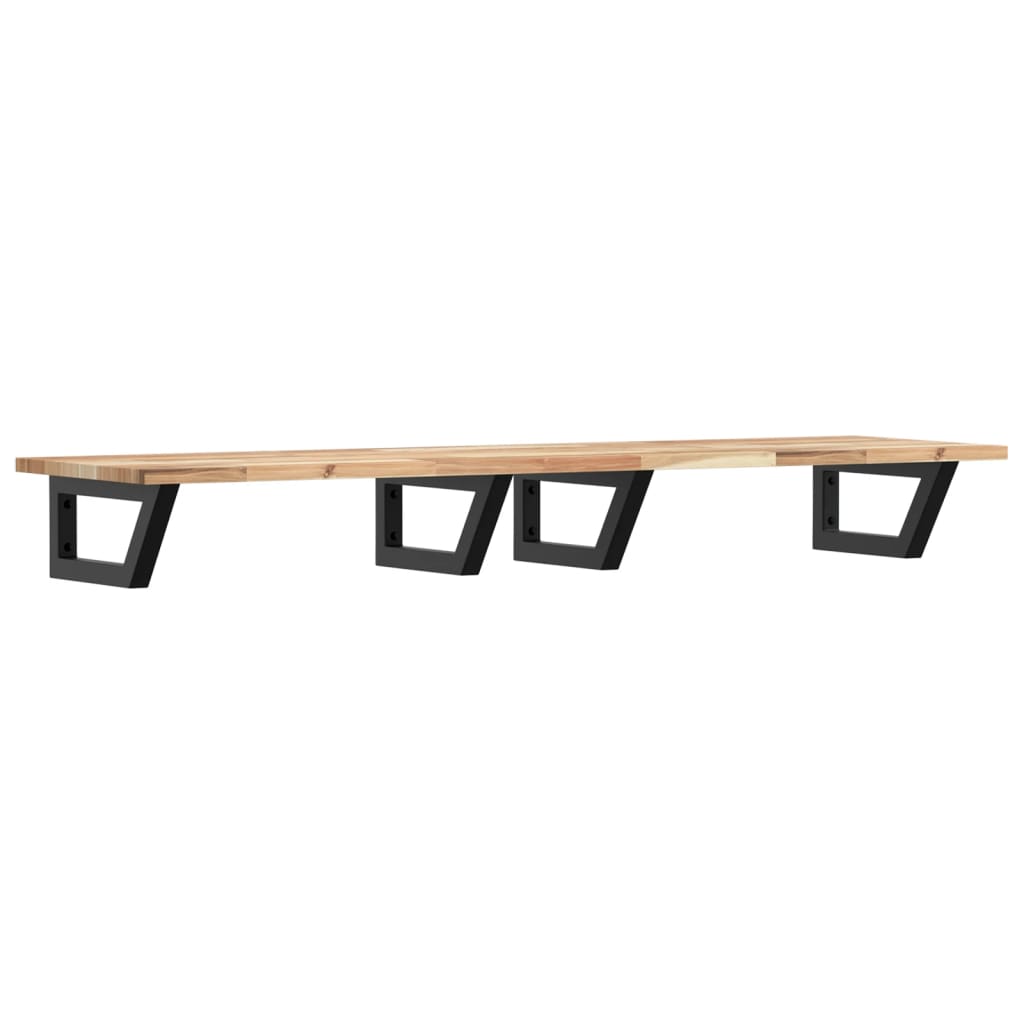 Badkamer wandschap staal en massief acaciahout is nu te koop bij PeponiXL, paradijselijk wonen!