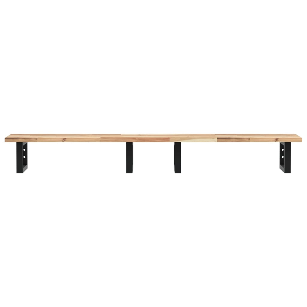 Badkamer wandschap staal en massief acaciahout is nu te koop bij PeponiXL, paradijselijk wonen!