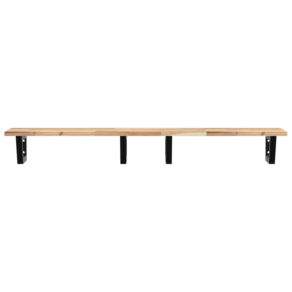 Badkamer wandschap staal en massief acaciahout is nu te koop bij PeponiXL, paradijselijk wonen!