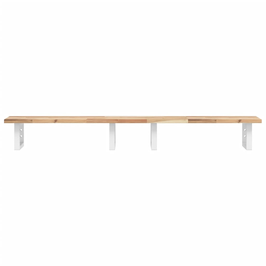 Badkamer wandschap staal en massief acaciahout is nu te koop bij PeponiXL, paradijselijk wonen!
