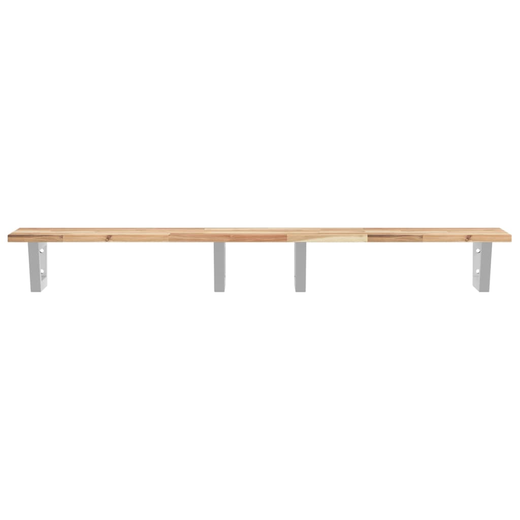 Badkamer wandschap staal en massief acaciahout is nu te koop bij PeponiXL, paradijselijk wonen!
