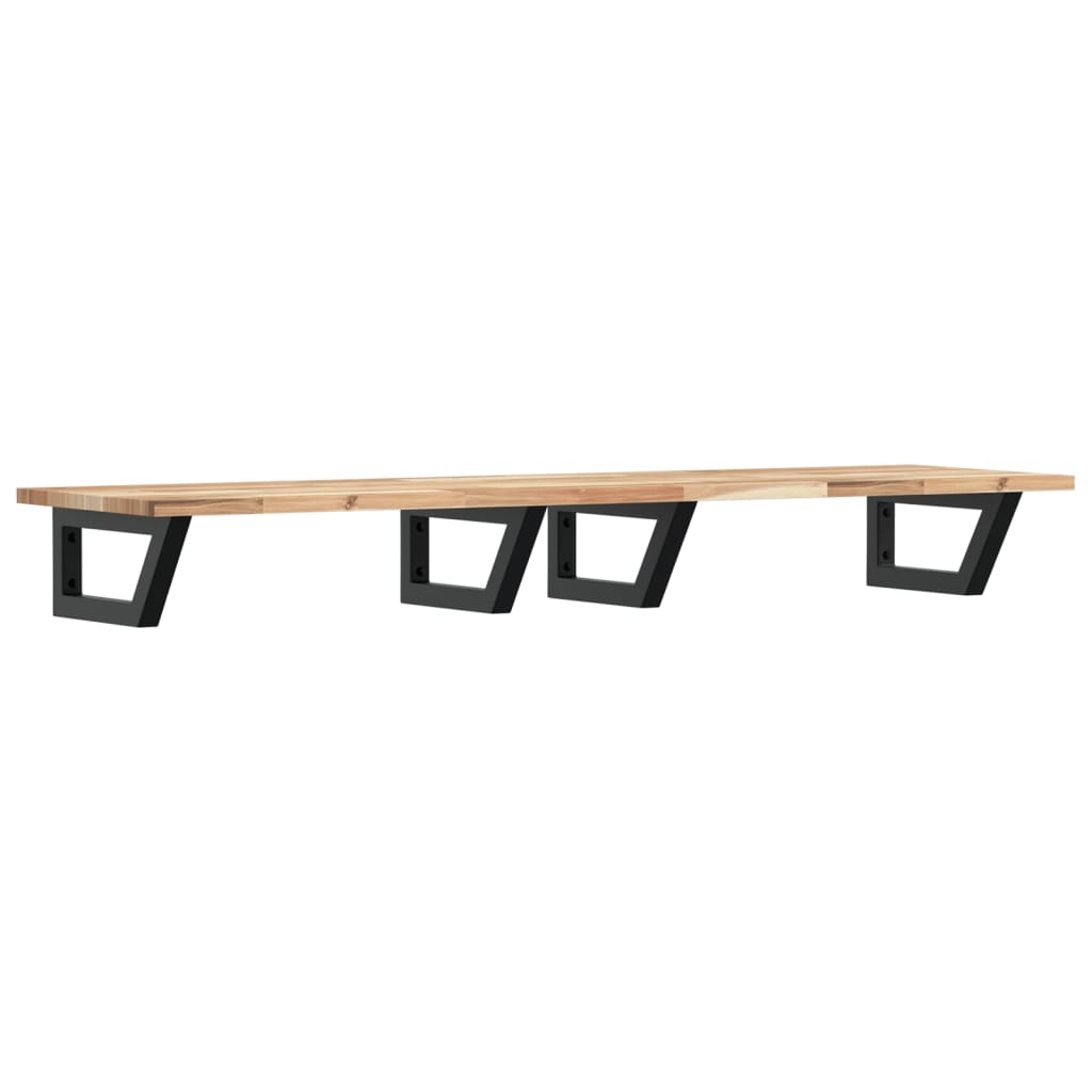 Badkamer wandschap staal en massief acaciahout is nu te koop bij PeponiXL, paradijselijk wonen!