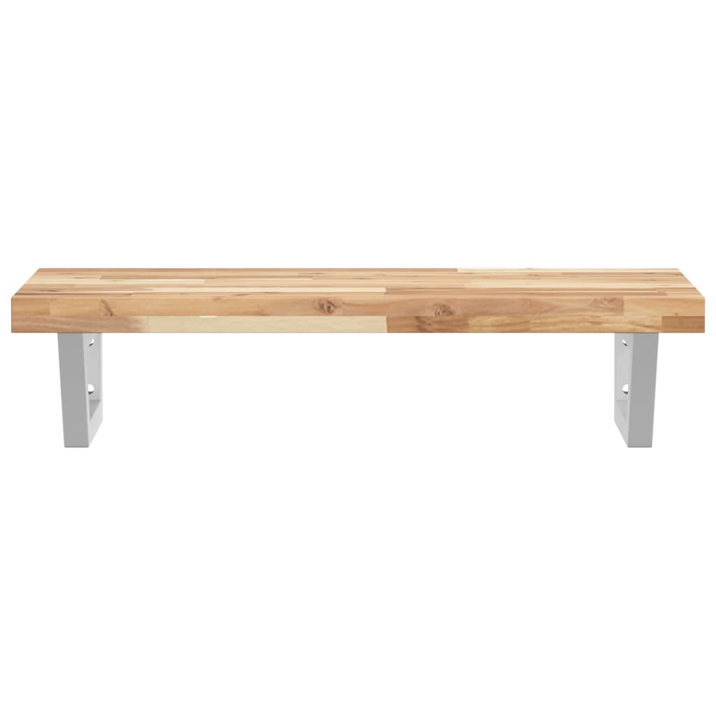 Badkamer wandschap staal en massief acaciahout is nu te koop bij PeponiXL, paradijselijk wonen!