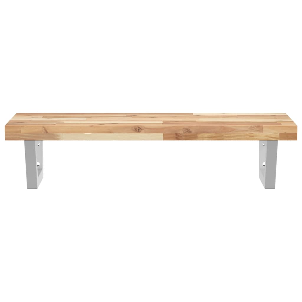 Badkamer wandschap staal en massief acaciahout is nu te koop bij PeponiXL, paradijselijk wonen!