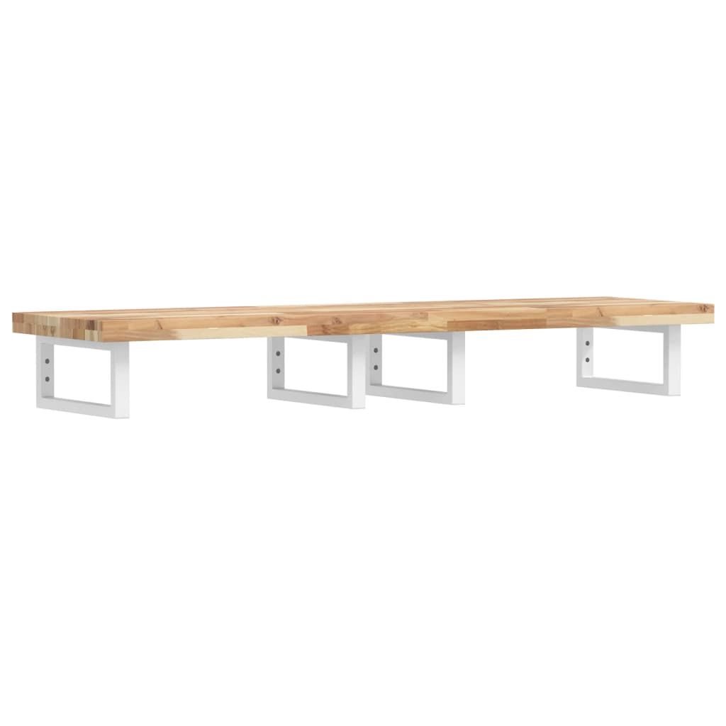 Badkamer wandschap staal en massief acaciahout is nu te koop bij PeponiXL, paradijselijk wonen!