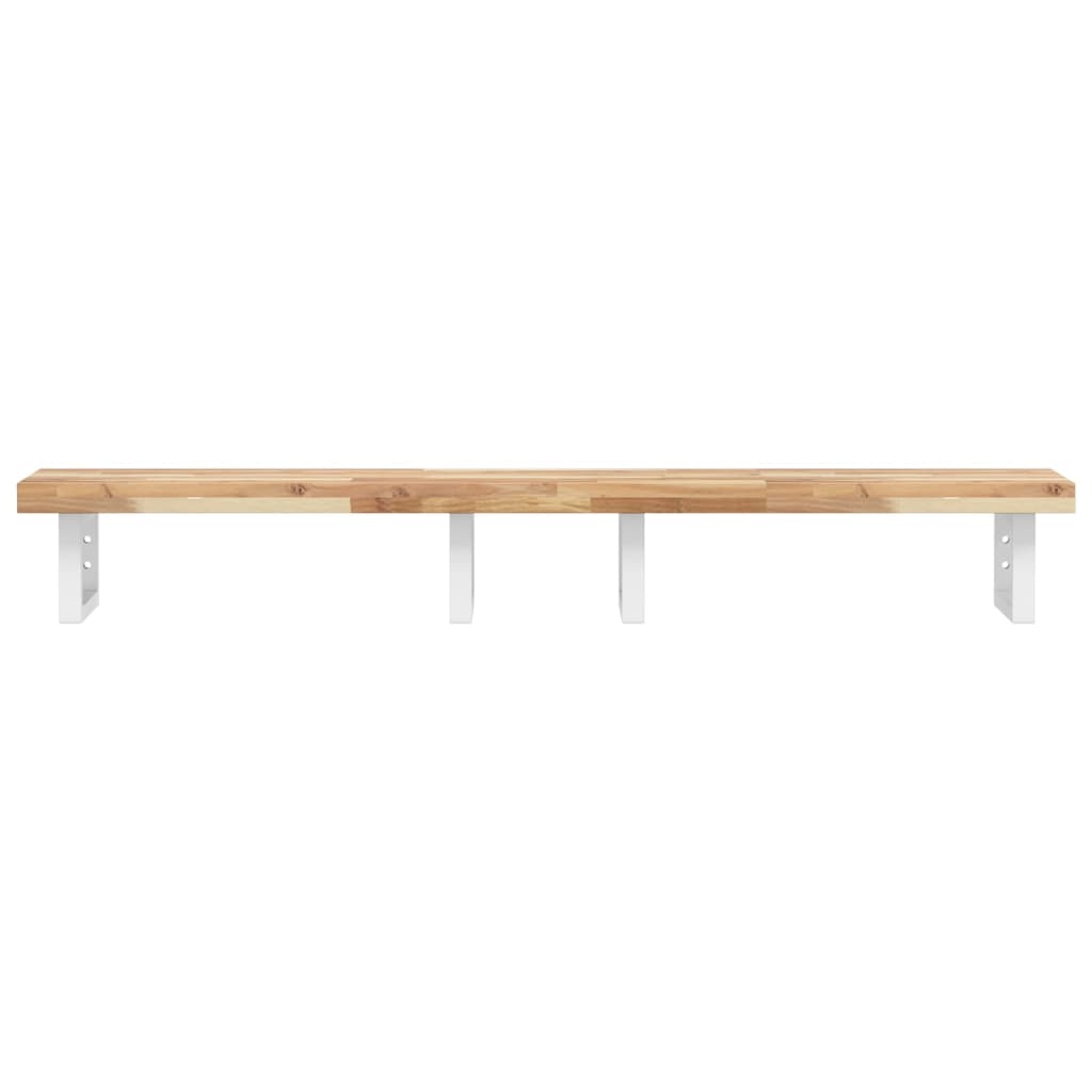 Badkamer wandschap staal en massief acaciahout is nu te koop bij PeponiXL, paradijselijk wonen!