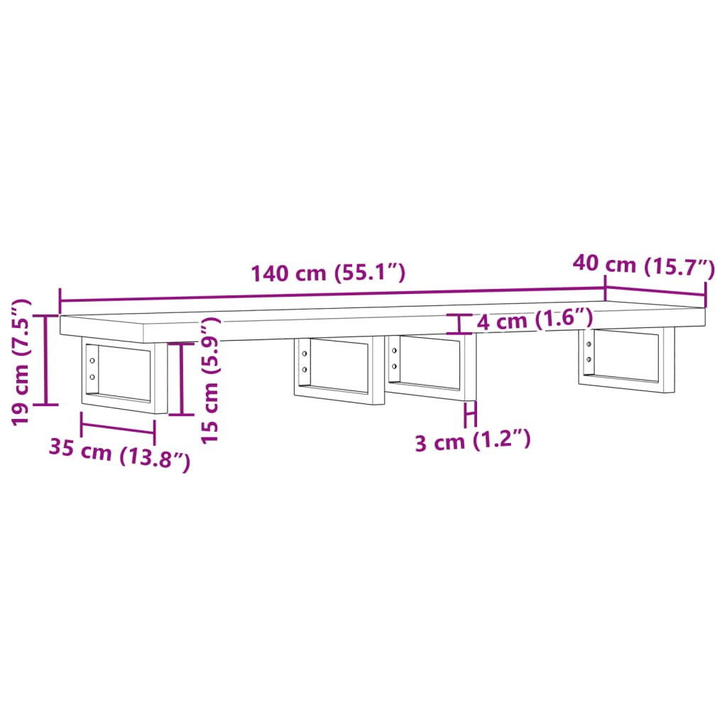 Badkamer wandschap staal en massief acaciahout is nu te koop bij PeponiXL, paradijselijk wonen!