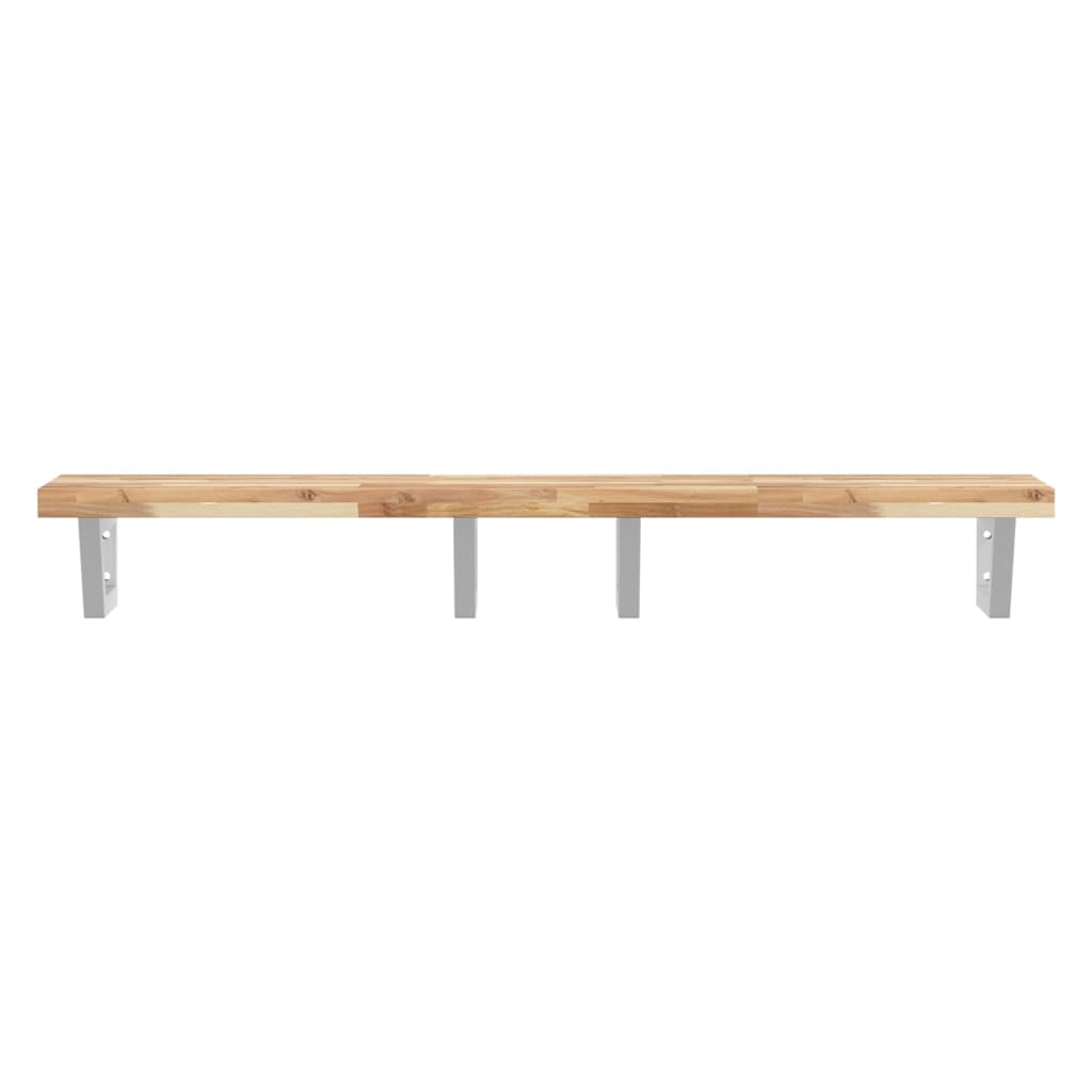 Badkamer wandschap staal en massief acaciahout is nu te koop bij PeponiXL, paradijselijk wonen!