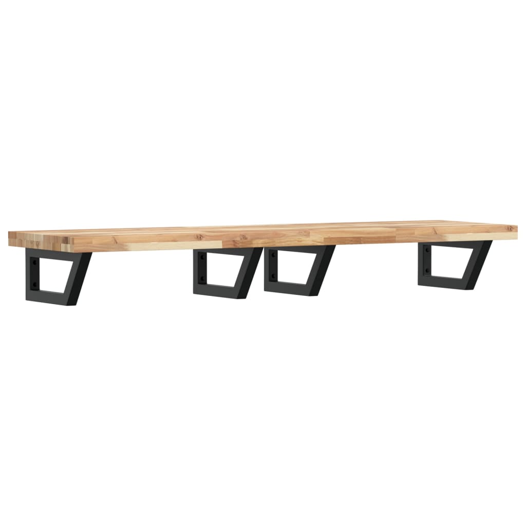Badkamer wandschap staal en massief acaciahout is nu te koop bij PeponiXL, paradijselijk wonen!