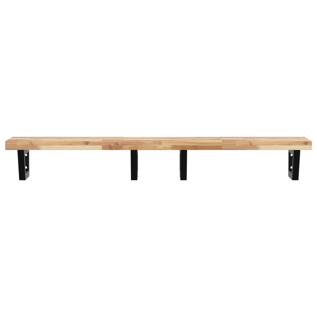 Badkamer wandschap staal en massief acaciahout is nu te koop bij PeponiXL, paradijselijk wonen!