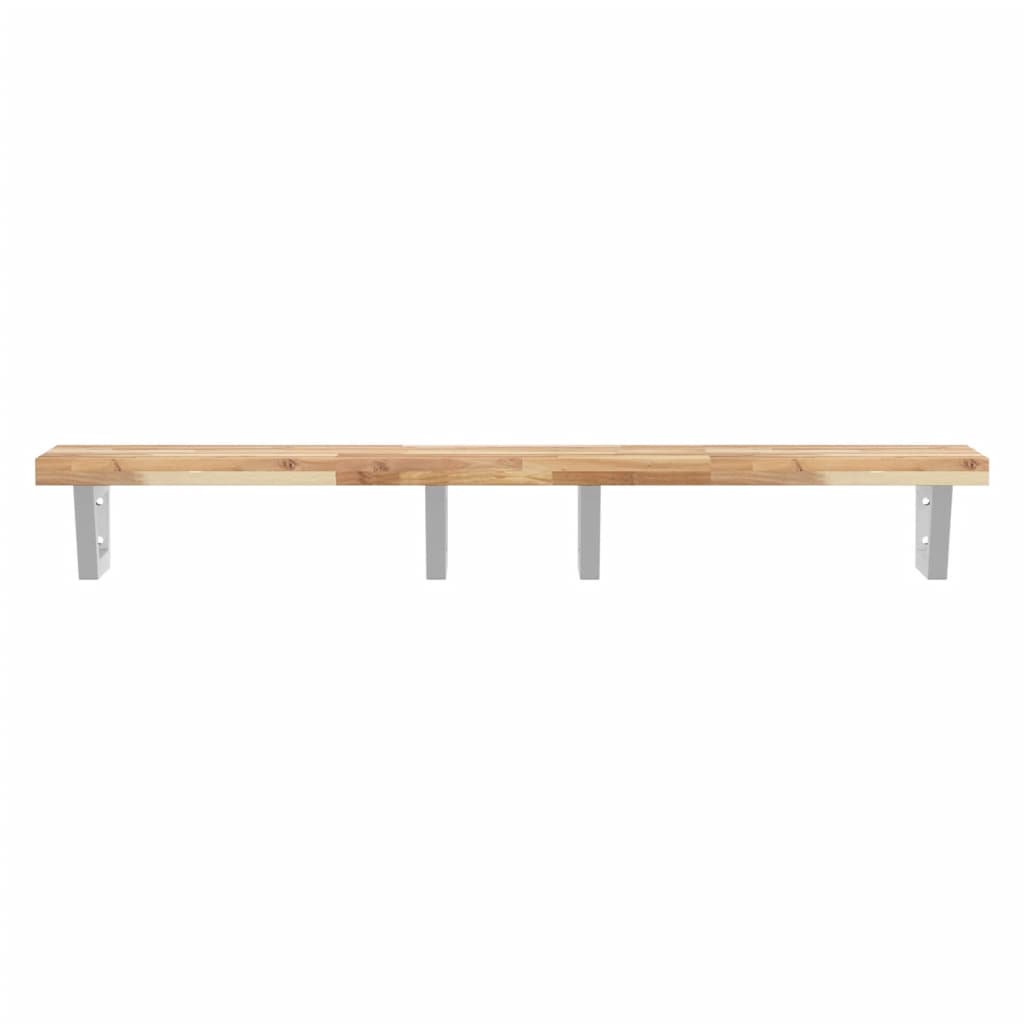 Badkamer wandschap staal en massief acaciahout is nu te koop bij PeponiXL, paradijselijk wonen!
