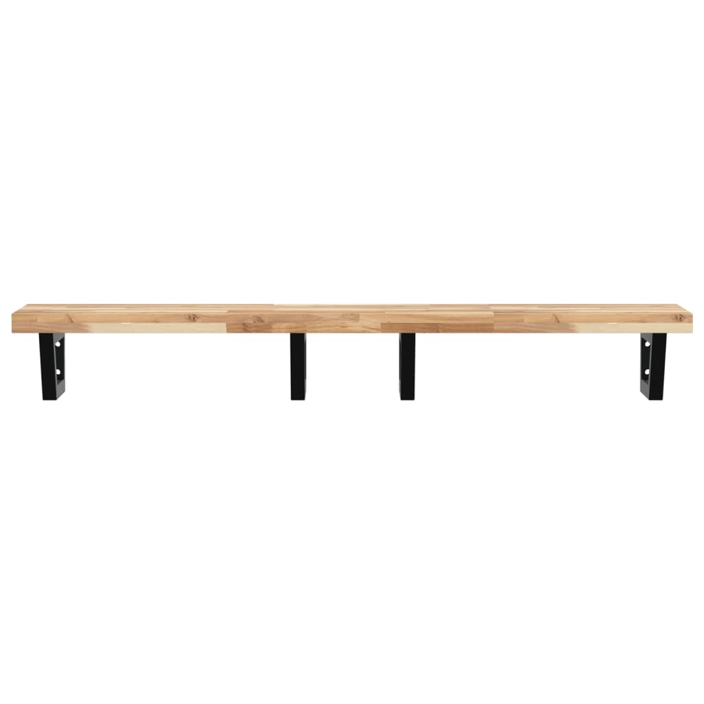 Badkamer wandschap staal en massief acaciahout is nu te koop bij PeponiXL, paradijselijk wonen!