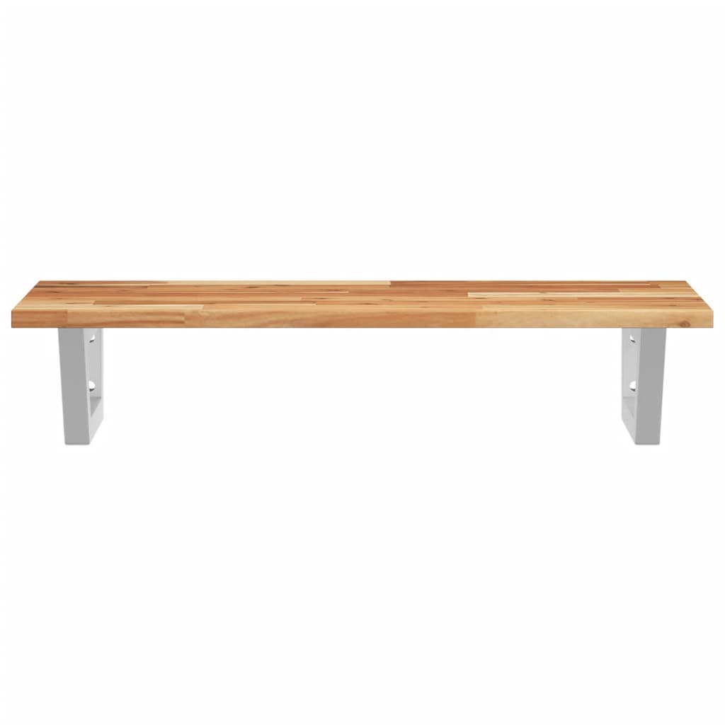 Badkamer wandschap staal en massief acaciahout is nu te koop bij PeponiXL, paradijselijk wonen!
