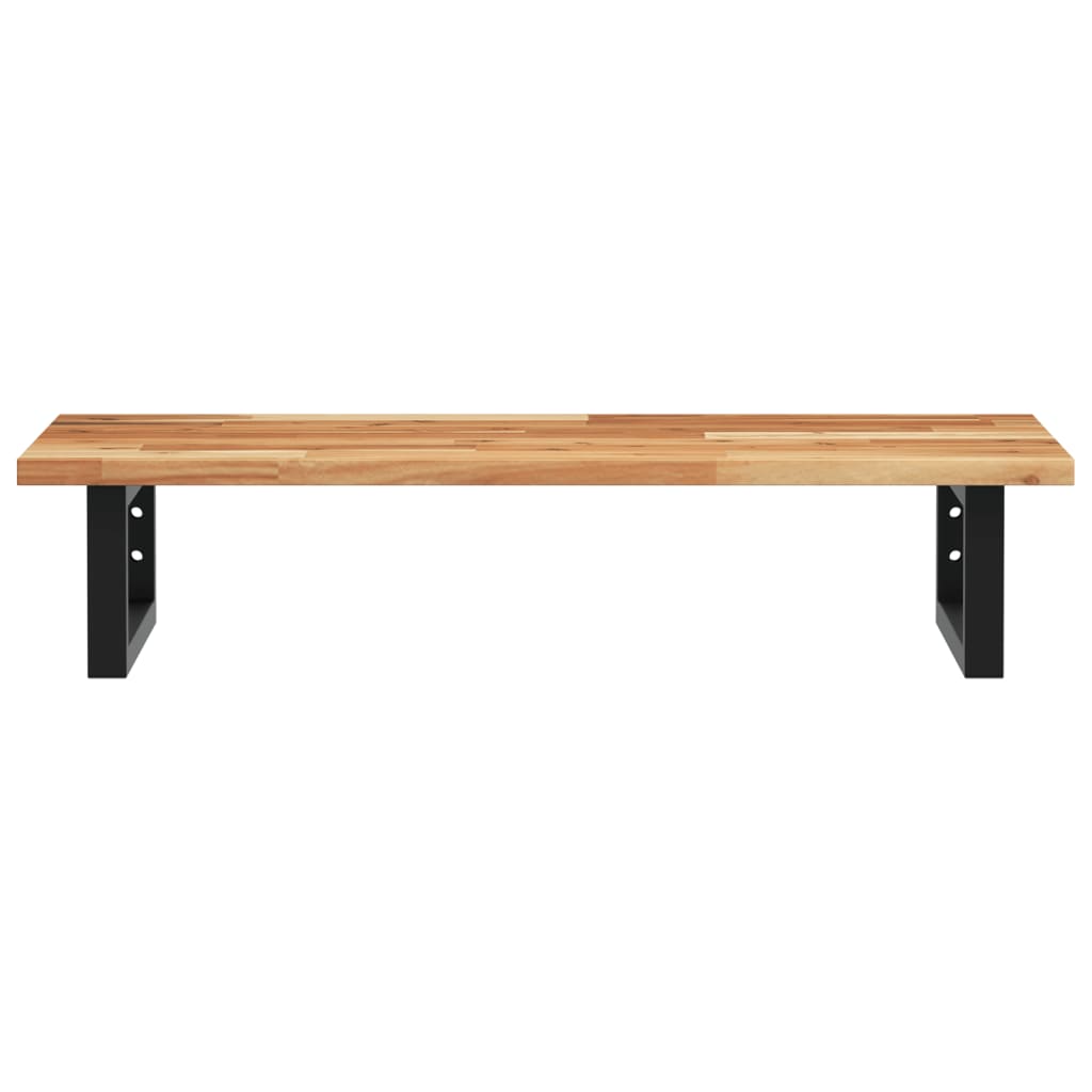 Badkamer wandschap staal en massief acaciahout is nu te koop bij PeponiXL, paradijselijk wonen!