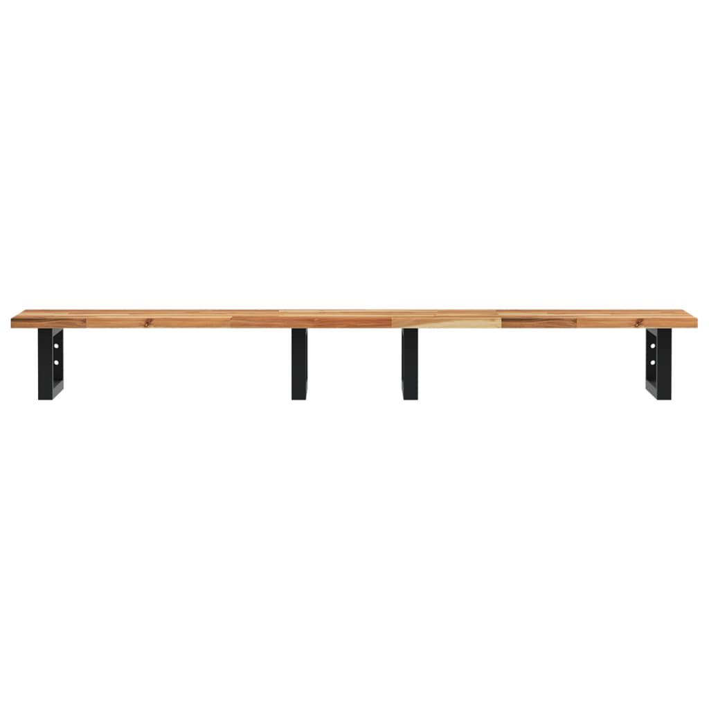 Badkamer wandschap staal en massief acaciahout is nu te koop bij PeponiXL, paradijselijk wonen!