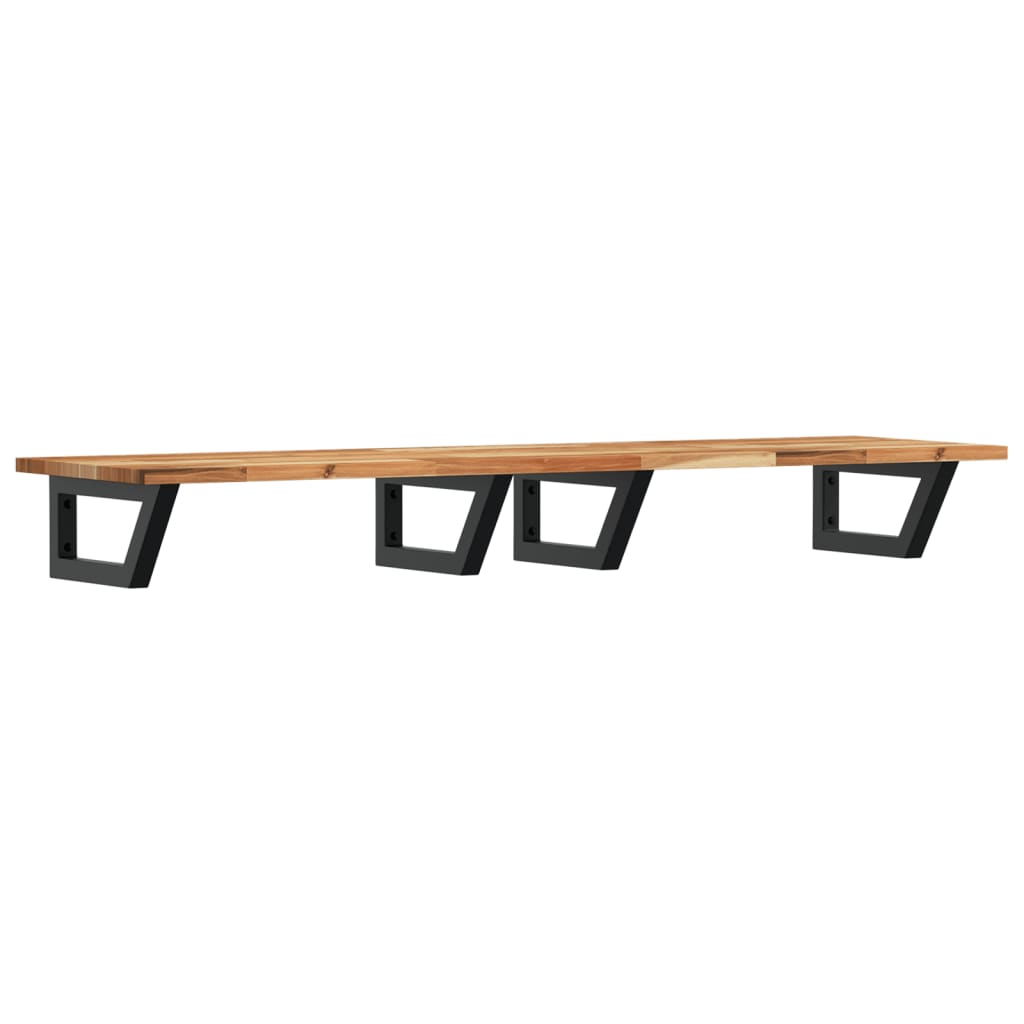 Badkamer wandschap staal en massief acaciahout is nu te koop bij PeponiXL, paradijselijk wonen!