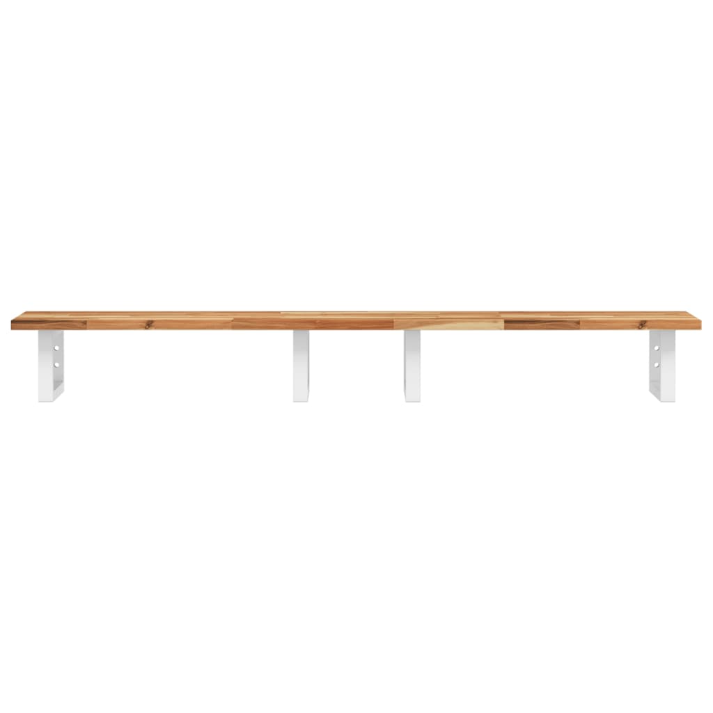 Badkamer wandschap staal en massief acaciahout is nu te koop bij PeponiXL, paradijselijk wonen!