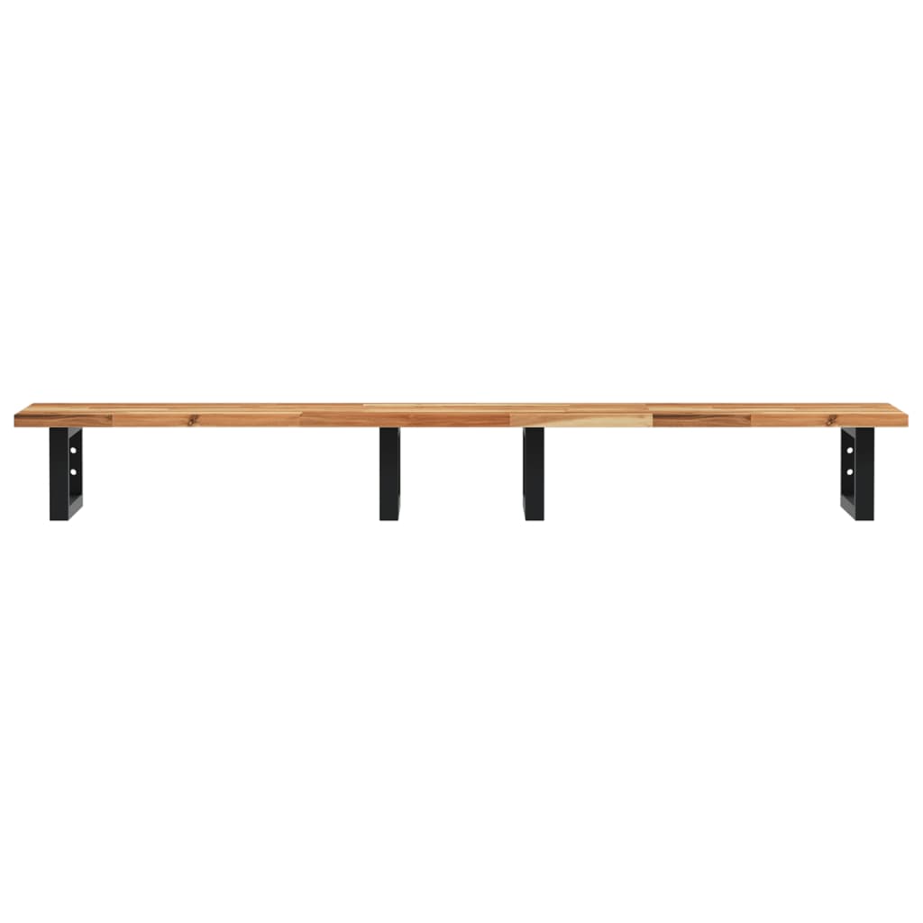 Badkamer wandschap staal en massief acaciahout is nu te koop bij PeponiXL, paradijselijk wonen!