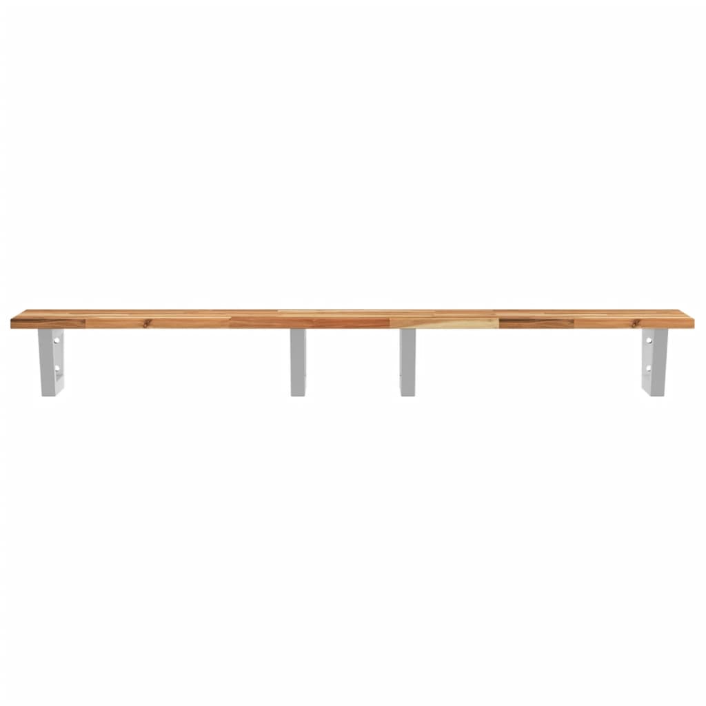 Badkamer wandschap staal en massief acaciahout is nu te koop bij PeponiXL, paradijselijk wonen!