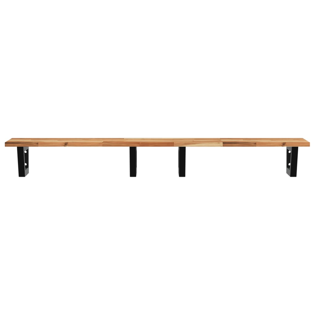Badkamer wandschap staal en massief acaciahout is nu te koop bij PeponiXL, paradijselijk wonen!