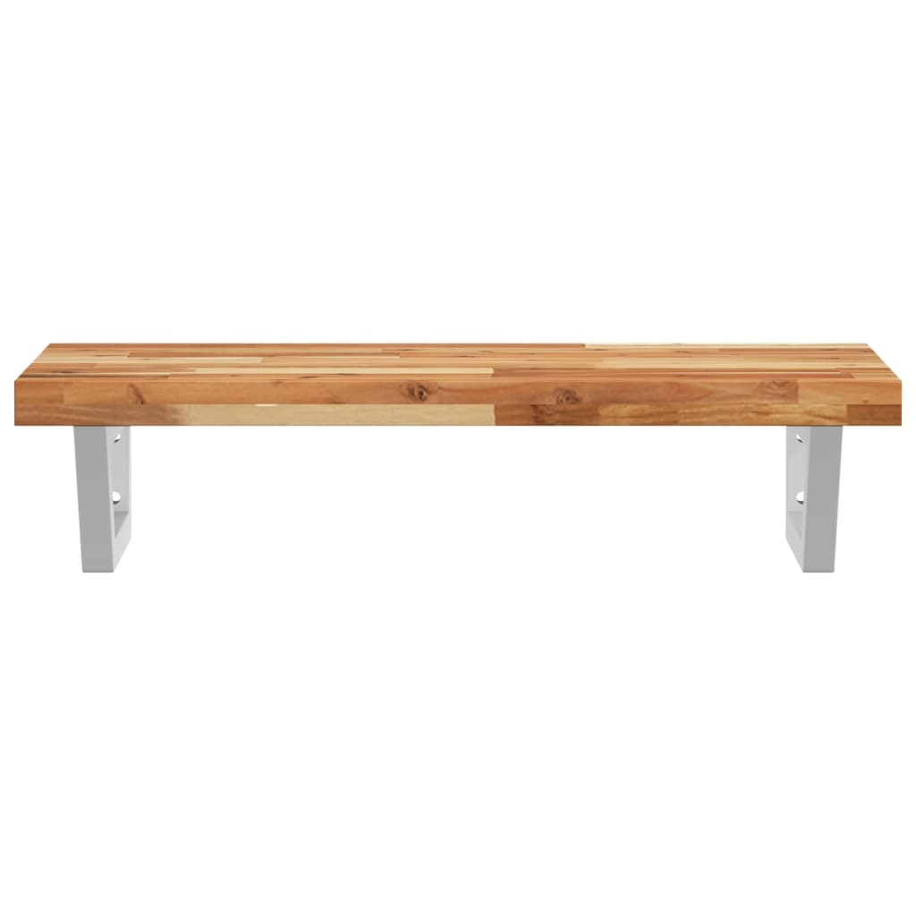 Badkamer wandschap staal en massief acaciahout is nu te koop bij PeponiXL, paradijselijk wonen!