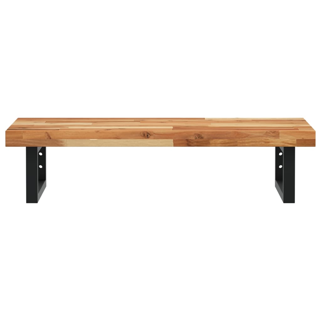 Badkamer wandschap staal en massief acaciahout is nu te koop bij PeponiXL, paradijselijk wonen!