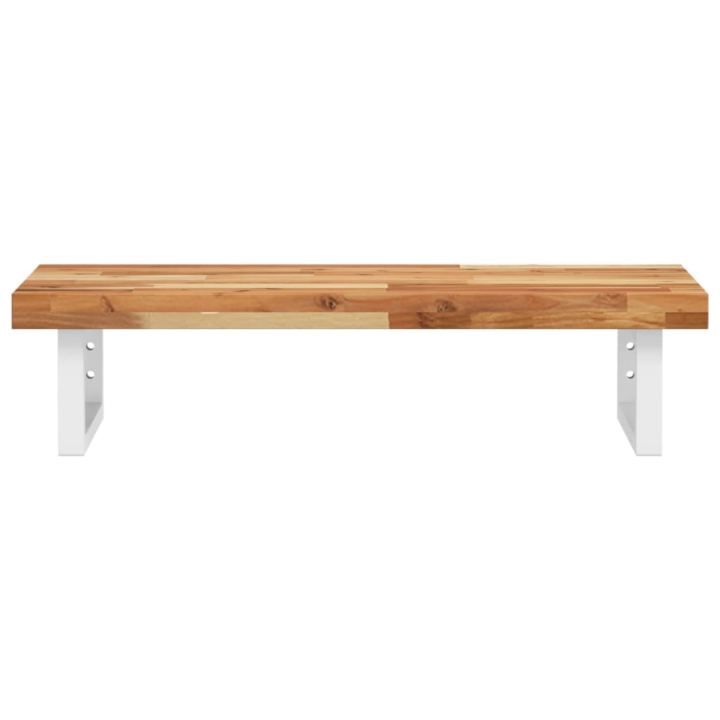Badkamer wandschap staal en massief acaciahout is nu te koop bij PeponiXL, paradijselijk wonen!