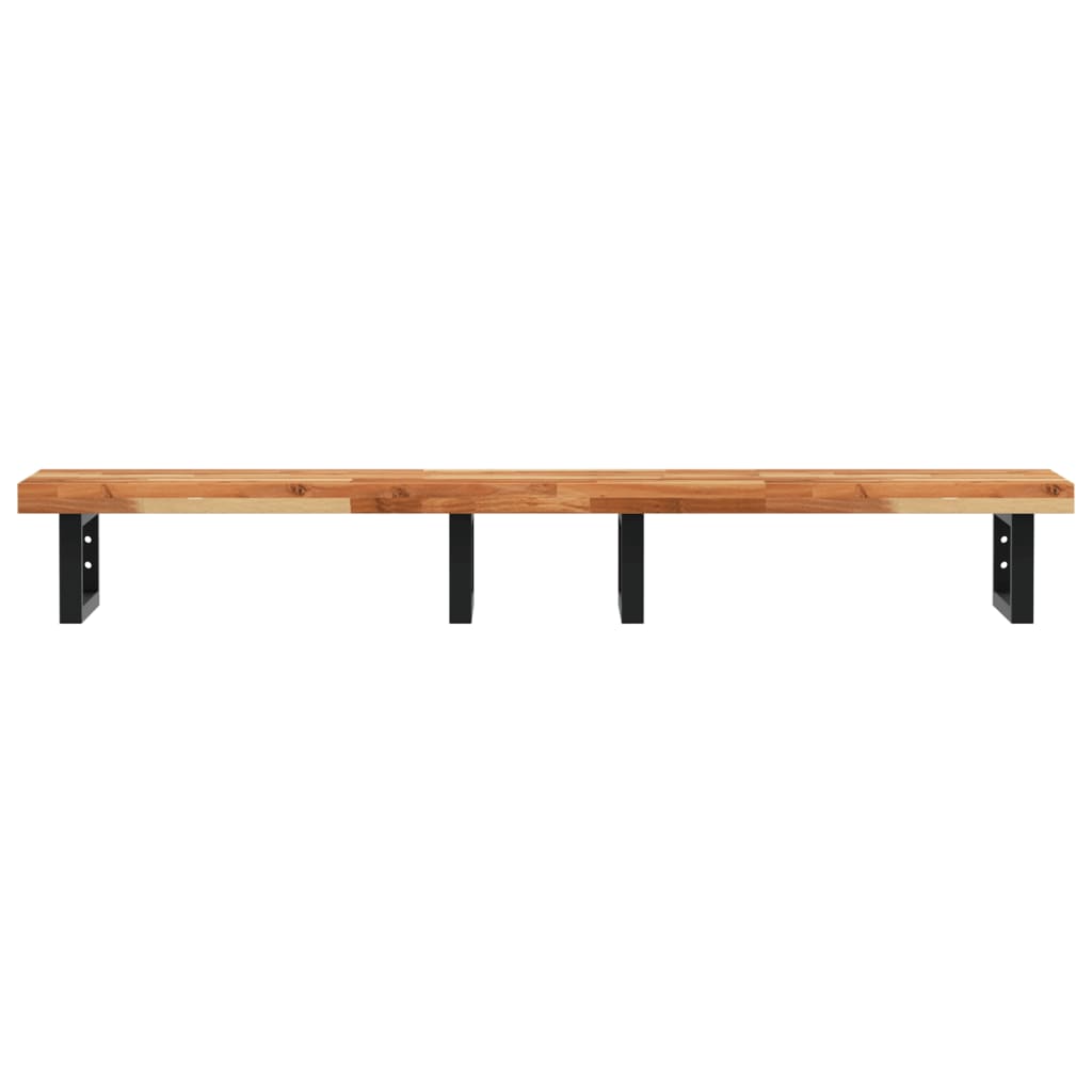 Badkamer wandschap staal en massief acaciahout is nu te koop bij PeponiXL, paradijselijk wonen!