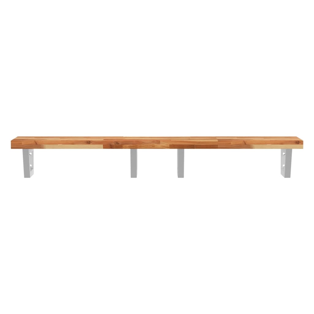 Badkamer wandschap staal en massief acaciahout is nu te koop bij PeponiXL, paradijselijk wonen!