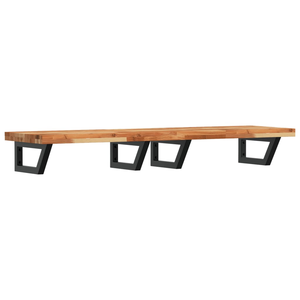 Badkamer wandschap staal en massief acaciahout is nu te koop bij PeponiXL, paradijselijk wonen!