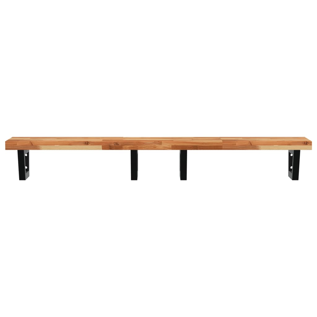 Badkamer wandschap staal en massief acaciahout is nu te koop bij PeponiXL, paradijselijk wonen!