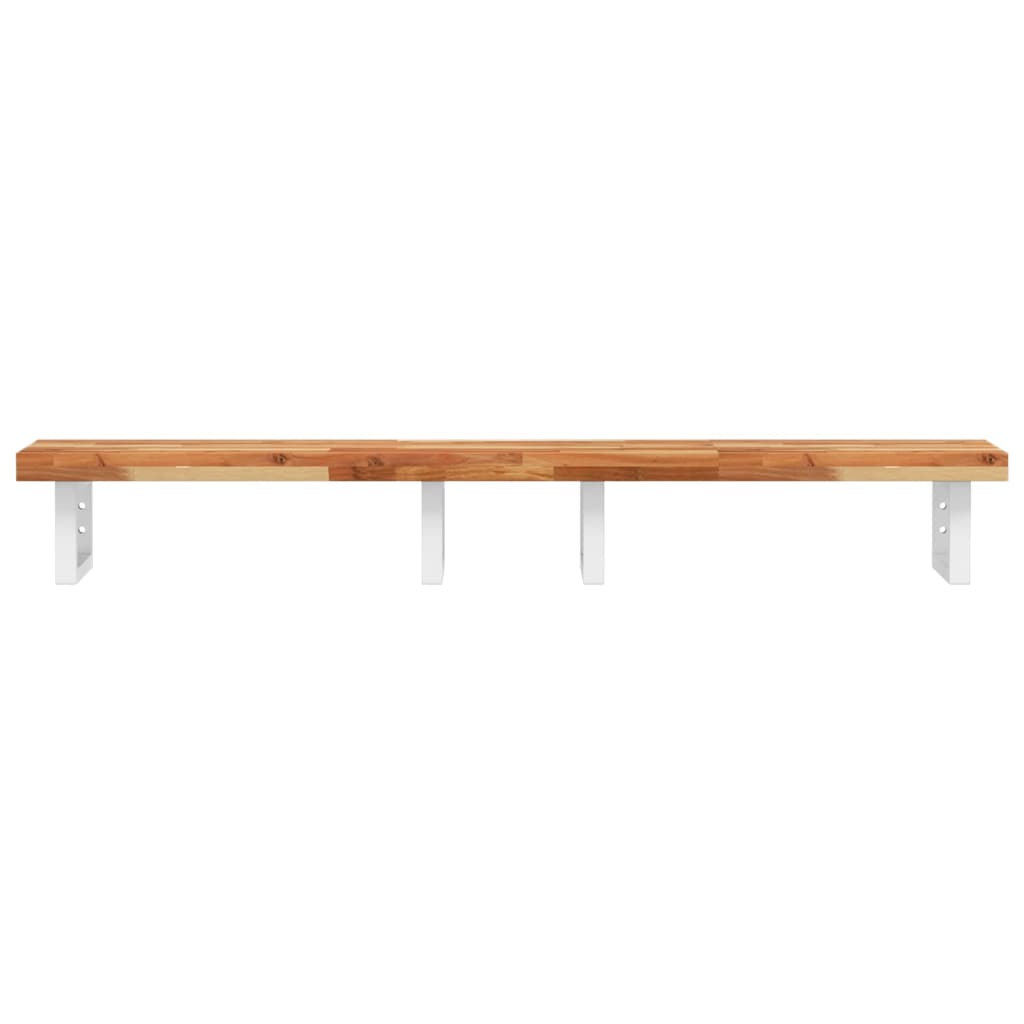 Badkamer wandschap staal en massief acaciahout is nu te koop bij PeponiXL, paradijselijk wonen!