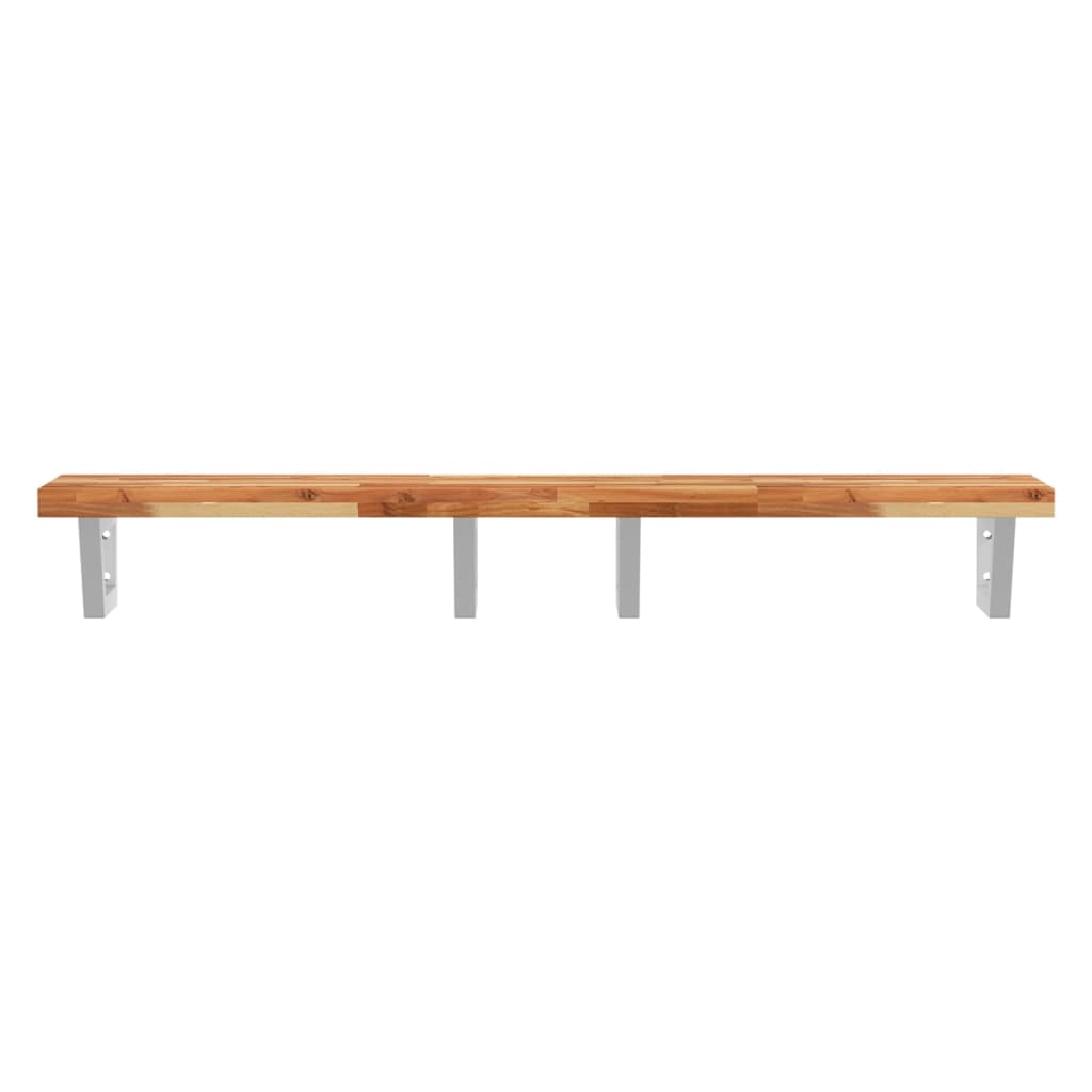 Badkamer wandschap staal en massief acaciahout is nu te koop bij PeponiXL, paradijselijk wonen!