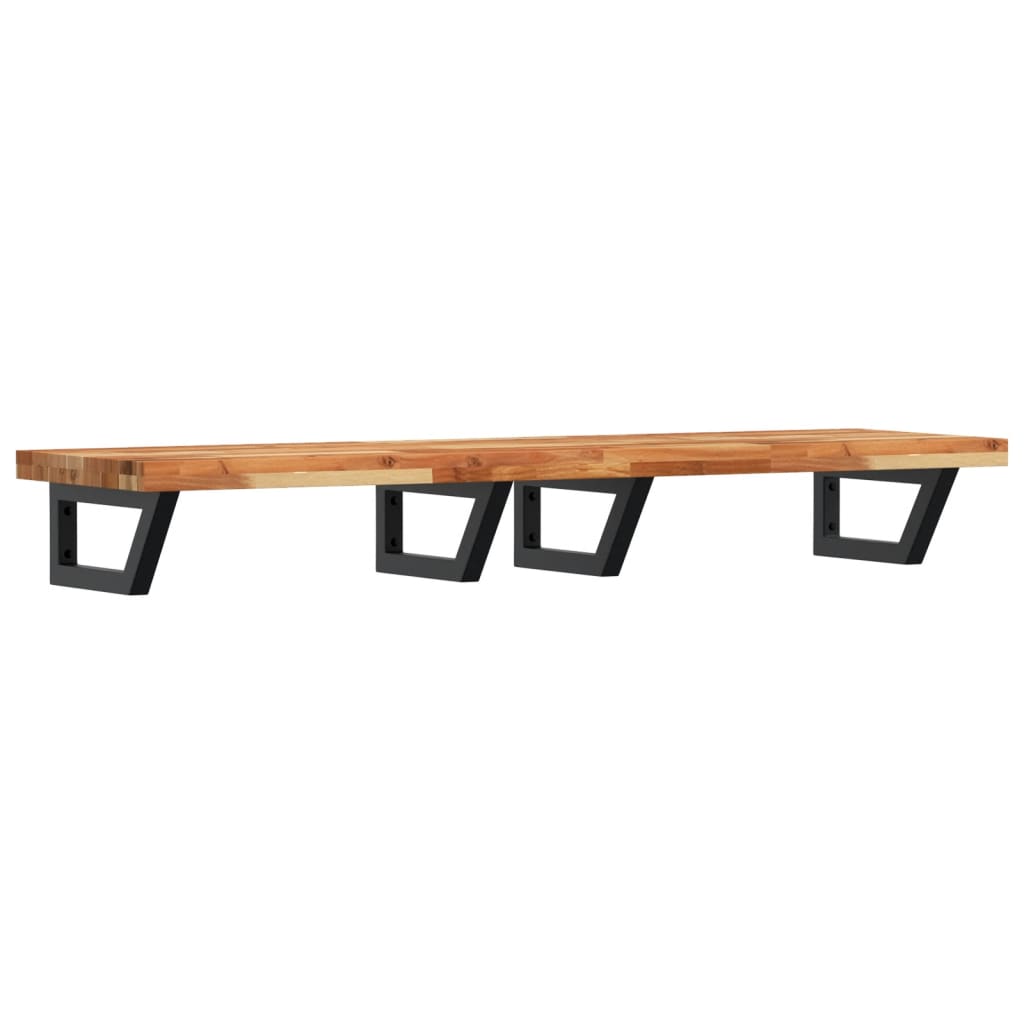 Badkamer wandschap staal en massief acaciahout is nu te koop bij PeponiXL, paradijselijk wonen!