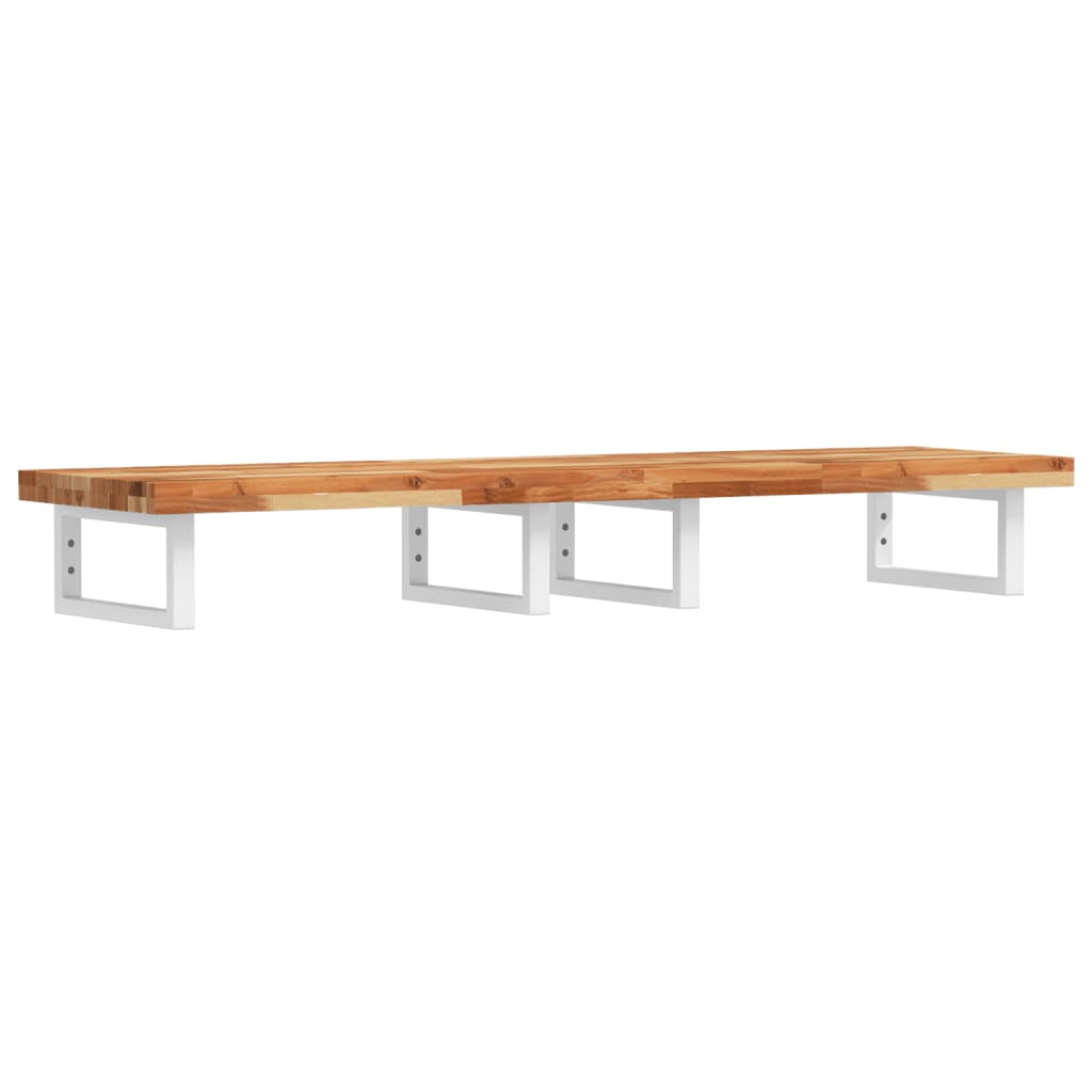Badkamer wandschap staal en massief acaciahout is nu te koop bij PeponiXL, paradijselijk wonen!