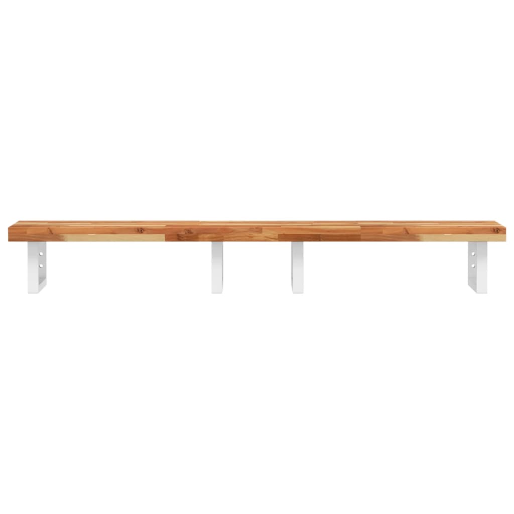 Badkamer wandschap staal en massief acaciahout is nu te koop bij PeponiXL, paradijselijk wonen!