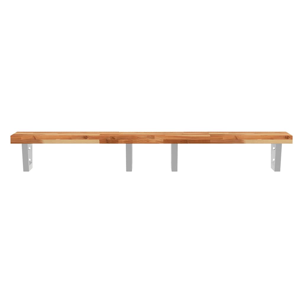 Badkamer wandschap staal en massief acaciahout is nu te koop bij PeponiXL, paradijselijk wonen!