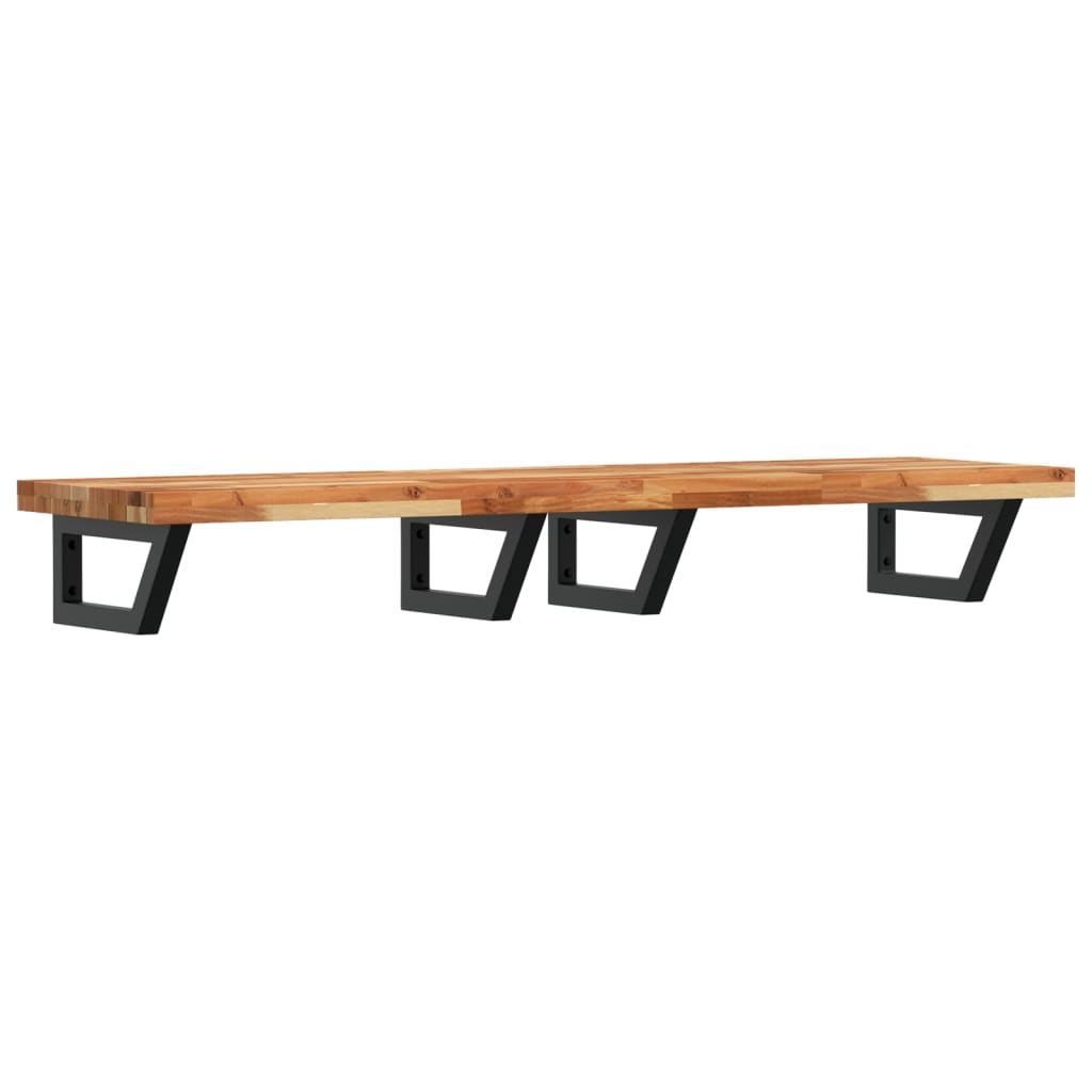 Badkamer wandschap staal en massief acaciahout is nu te koop bij PeponiXL, paradijselijk wonen!