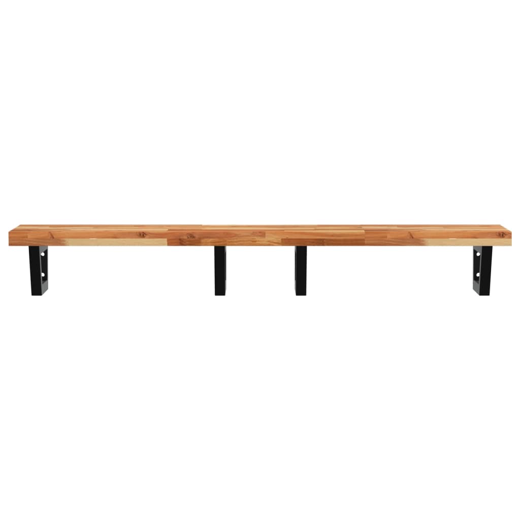 Badkamer wandschap staal en massief acaciahout is nu te koop bij PeponiXL, paradijselijk wonen!