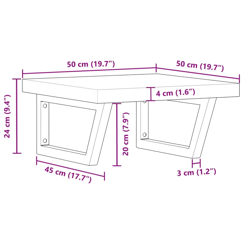 Badkamer wandschap staal en massief acaciahout is nu te koop bij PeponiXL, paradijselijk wonen!