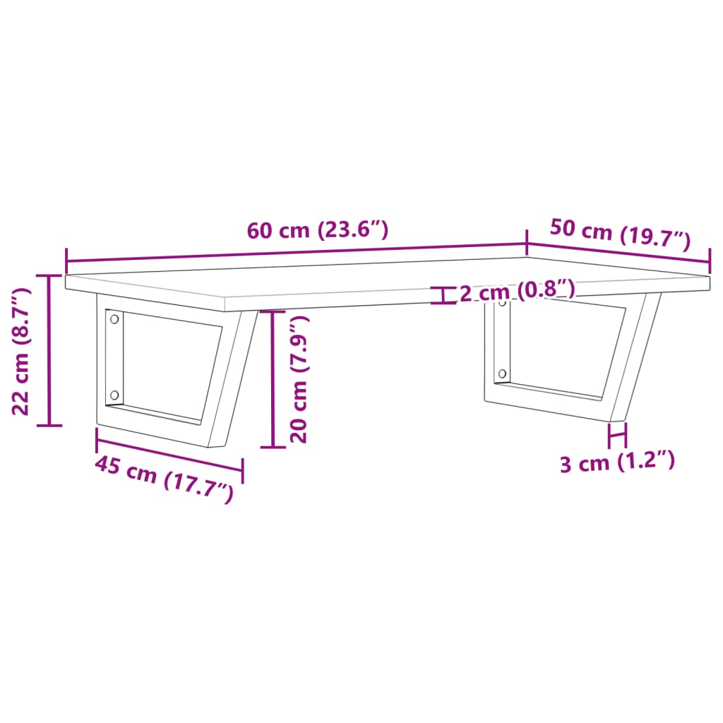 Badkamer wandschap staal en massief acaciahout is nu te koop bij PeponiXL, paradijselijk wonen!