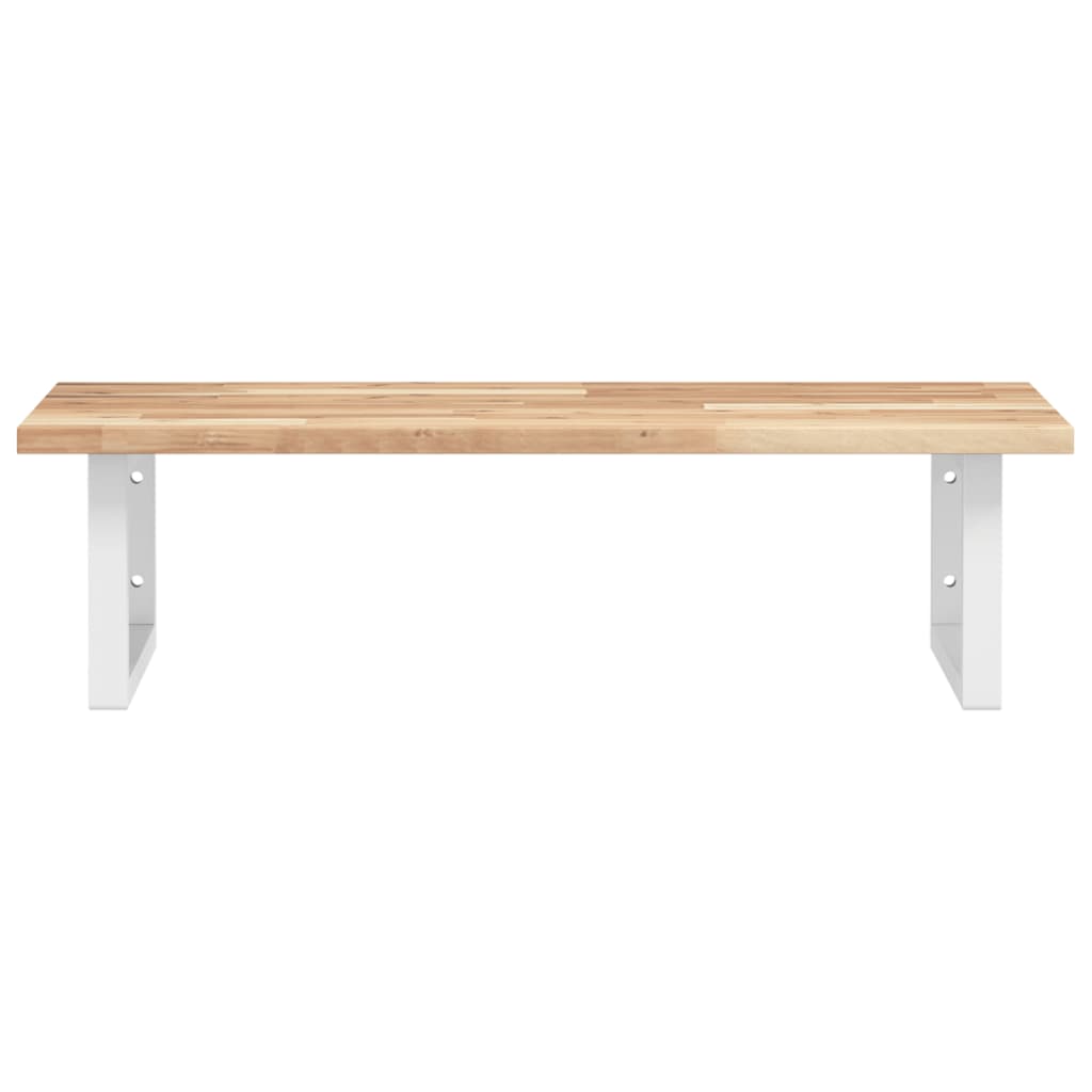 Badkamer wandschap staal en massief acaciahout is nu te koop bij PeponiXL, paradijselijk wonen!