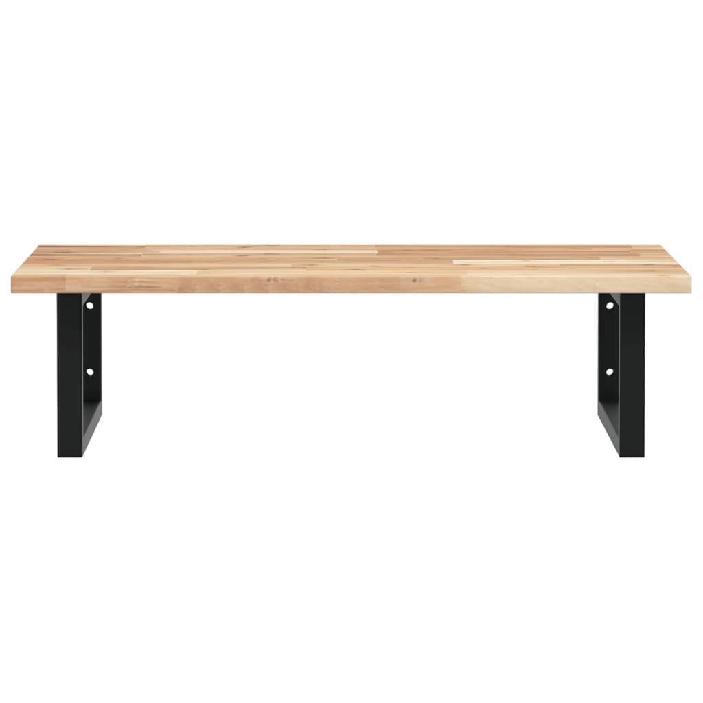 Badkamer wandschap staal en massief acaciahout is nu te koop bij PeponiXL, paradijselijk wonen!