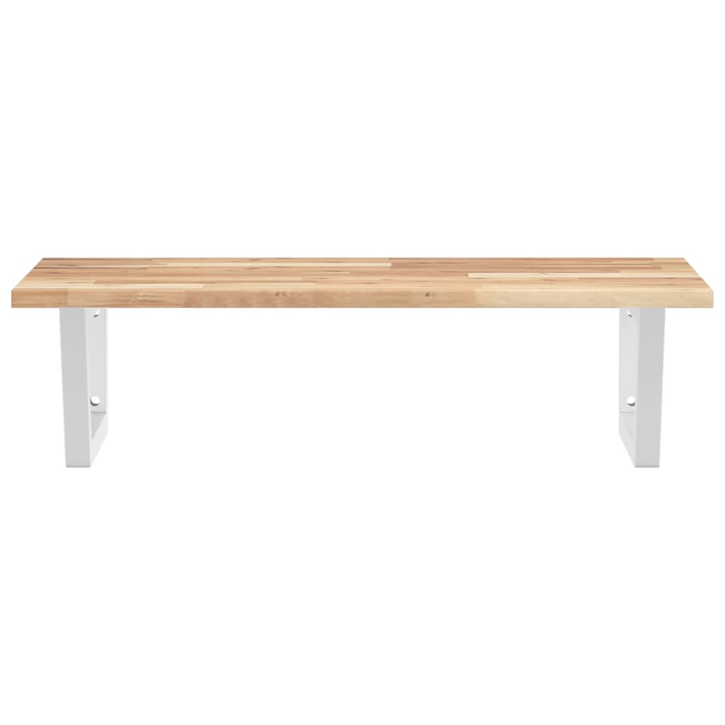 Badkamer wandschap staal en massief acaciahout is nu te koop bij PeponiXL, paradijselijk wonen!