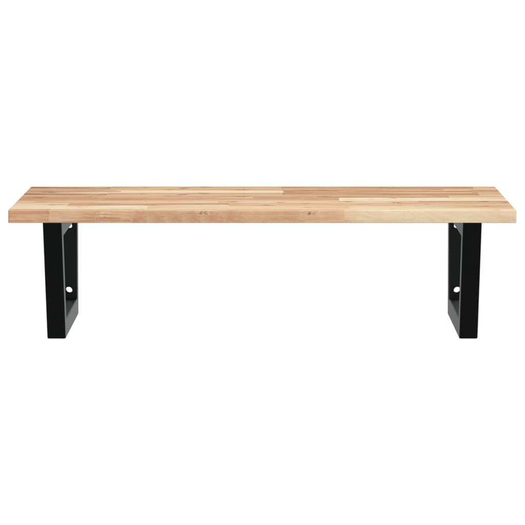 Badkamer wandschap staal en massief acaciahout is nu te koop bij PeponiXL, paradijselijk wonen!