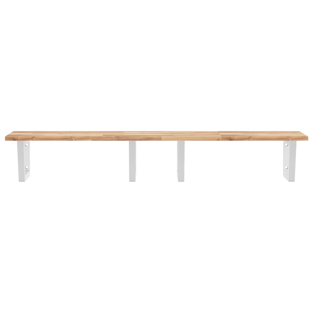 Badkamer wandschap staal en massief acaciahout is nu te koop bij PeponiXL, paradijselijk wonen!