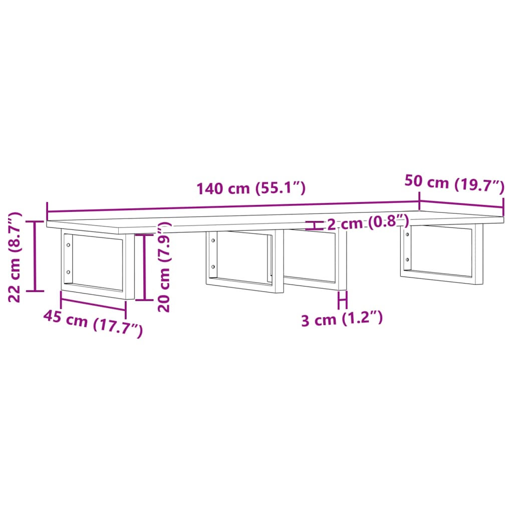 Badkamer wandschap staal en massief acaciahout is nu te koop bij PeponiXL, paradijselijk wonen!
