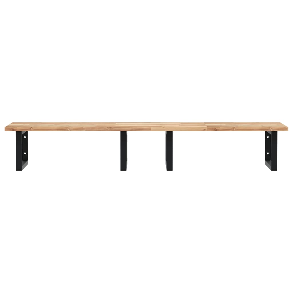 Badkamer wandschap staal en massief acaciahout is nu te koop bij PeponiXL, paradijselijk wonen!